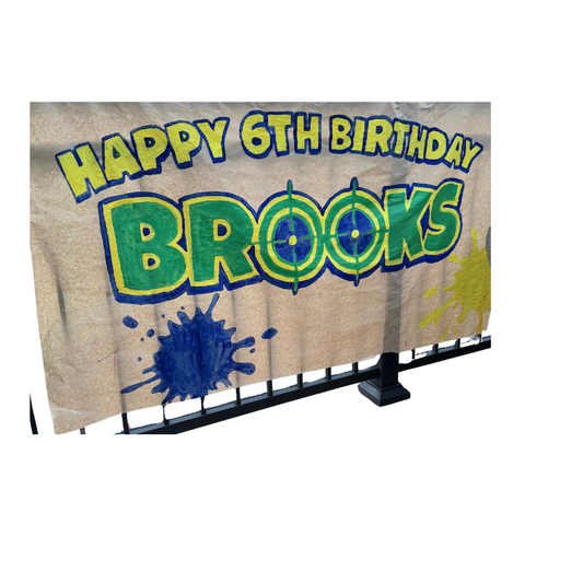 Hand-Painted Party Banner (30x60)