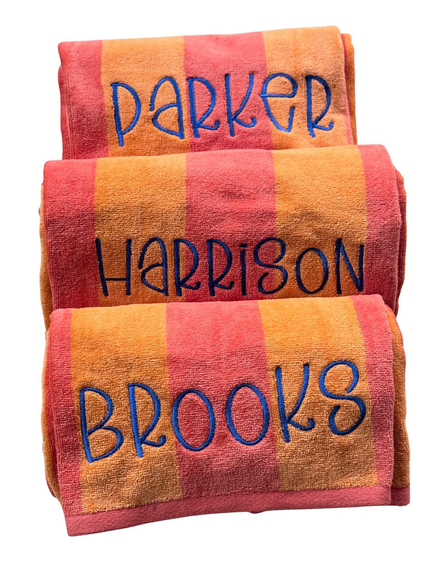 Personalized Striped Beach Towel