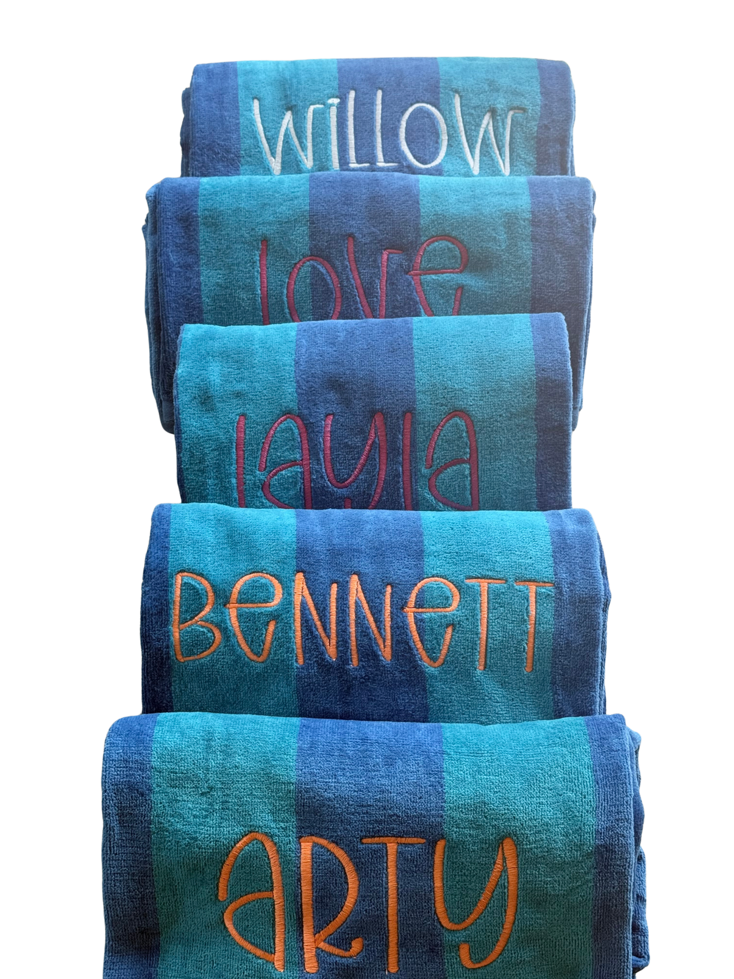 Personalized Striped Beach Towel