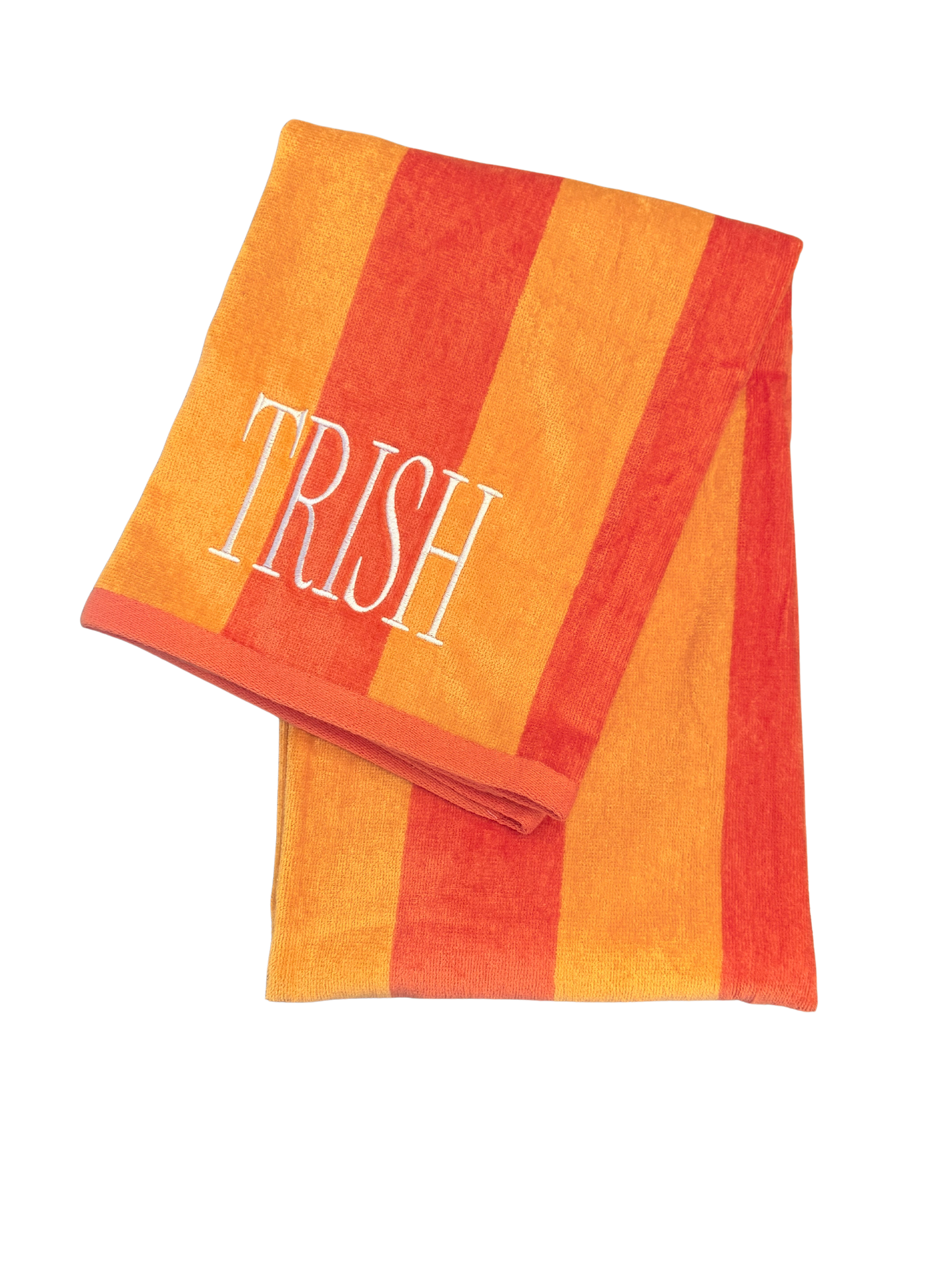 Personalized Striped Beach Towel