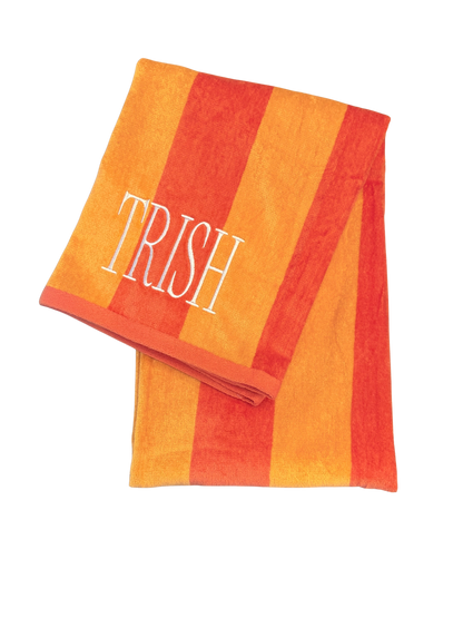 Personalized Striped Beach Towel